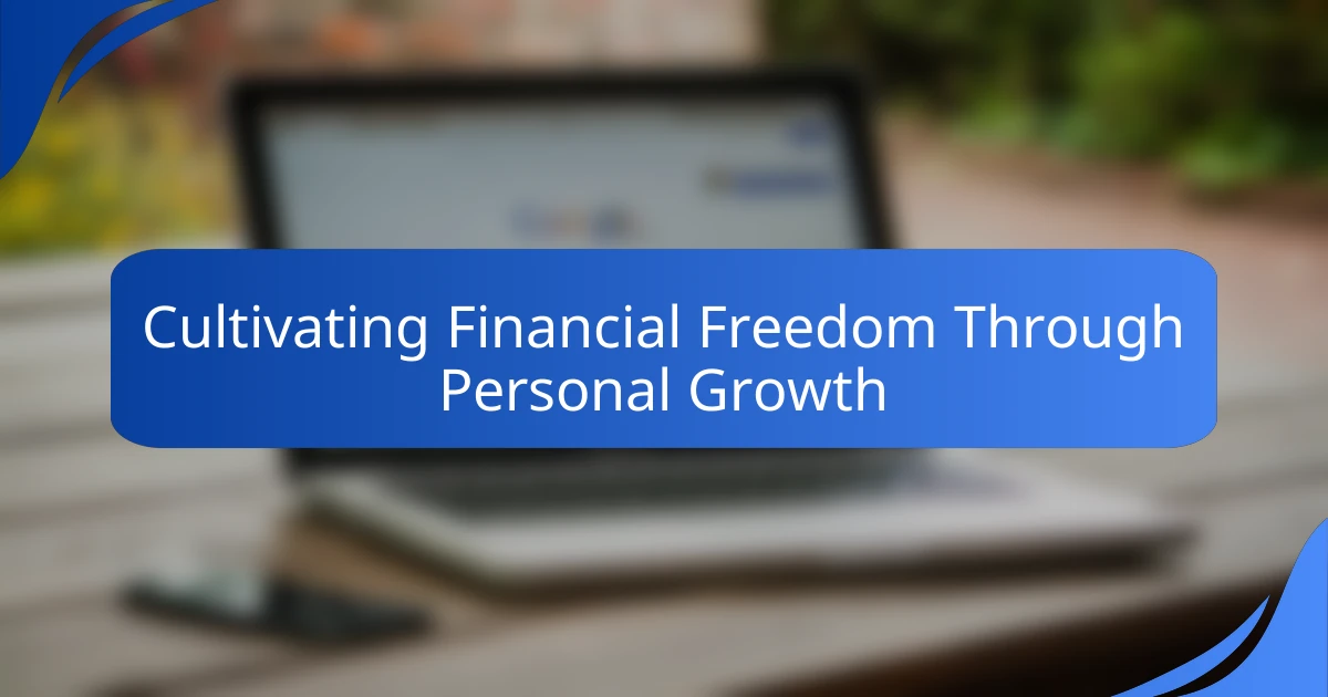 Cultivating Financial Freedom Through Personal Growth